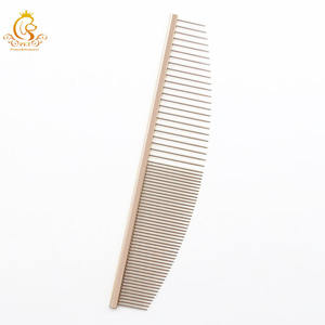 Peine para Mascotas EUR con Logotipo Personalizado, Peine <span class=keywords><strong>de</strong></span> Media Luna para Acabado del Pelo <span class=keywords><strong>de</strong></span> Perros, Peine <span class=keywords><strong>de</strong></span> Acero Inoxidable para el Cuidado Facial y el Estilismo del Pelo <span class=keywords><strong>de</strong></span> Gatos - Product Image 2