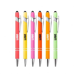Cadeaux d'affaires promotionnels, logo personnalisé imprimé, stylo à bille lisse orange pour hôtel, 1 mm - Product Image 1