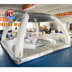 Hua Yue biển <span class=keywords><strong>Inflatable</strong></span> nổi phao đảo thanh <span class=keywords><strong>Float</strong></span> Dock nền tảng <span class=keywords><strong>Inflatable</strong></span> nổi hồ bơi với lều cho bữa tiệc - Product Image 2