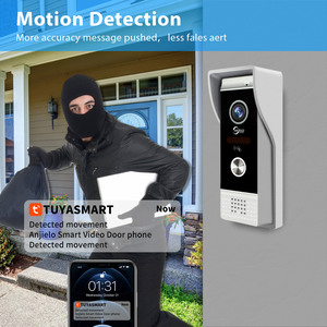 AnjieloSmart bel pintu Video ponsel, layar sentuh warna penglihatan malam 4 kabel 1080P 10 inci untuk Villa - Product Image 2