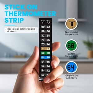 Pegar en la tira del termómetro Pantalla de temperatura digital para fermentar vino, cerveza Kombucha o acuarios Pegatina adhesiva - Product Image 2