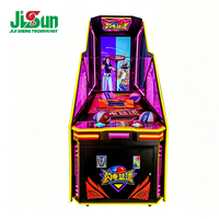 Machine de jeu d'arcade de basket-ball de luxe avec écran LCD, lumières LED, simulateur de tir à monnayeur pour centre commercial