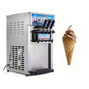 Máquina de helado suave de 3 sabores Máquina para hacer helado de servicio suave Precio de fábrica - Product Image 1