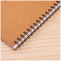 Cuaderno de papel Kraft, libro de bobina con bolígrafo, notas adhesivas, Bloc de notas de hojas sueltas, diario, logotipo personalizado