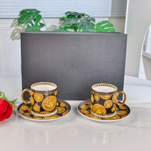 Taza de Café de Porcelana Fina con Estampado de Leopardo Azul Retro de Lujo Ligero, Boca Inclinada, Apta para Lavavajillas y Microondas, Regalo para el Hogar u Oficina - Product Image 1