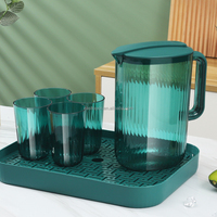 Meilleur prix Pot à jus café thé ensemble de tasses à boire pichet à eau ensemble de cruche avec couvercle
