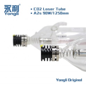 Yongli A2s 90 Вт Макс 100 Вт 1250 мм диаметр. 80 мм Стеклянная лазерная трубка с металлической головкой новое состояние 18 месяцев гарантии - Product Image 3