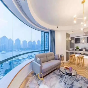 Precio de fábrica personalizado vidrio aislado curvo claro bajo hierro doblado vidrio laminado templado para edificio comercial - Product Image 1