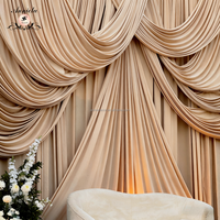 ANNIELU Rideaux plissés bleu marine personnalisés en spandex extensible 4 directions pour la décoration de scène de mariage, de fête ou d'événement