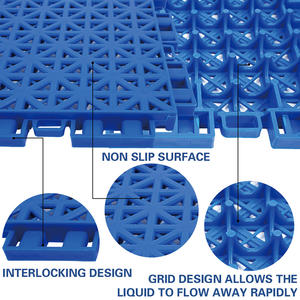 Carreaux de sol de garage solides en plastique modulaire écologique à emboîtement Carrelage de sol d'atelier de magasin de détail de voiture - Product Image 2