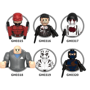 G0142 <span class=keywords><strong>Daredevil</strong></span> Punisher Nàng Thơ Kingpin trắng TIGER bullseye siêu anh hùng phim hoạt hình nhựa mini khối xây dựng trẻ em Quà Tặng đồ chơi - Product Image 2