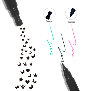 Ensemble de maquillage pour les yeux, sceau de tatouage multi-forme, <span class=keywords><strong>crayon</strong></span> pour les yeux, Sexy, noir, paupière, cosmétiques, étanche, liquide, tampon à ailes, Eyeliner - Product Image 2