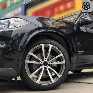Jantes forgées en alliage d'aluminium DW 16 19 20 21 pouces 5x120 argentées à double rayon pour <span class=keywords><strong>BMW</strong></span> X5 F15 X6 F16 SUV Sport SUV Jantes forgées personnalisées - Product Image 4