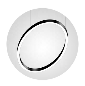 Cercle <span class=keywords><strong>de</strong></span> suspension LED moderne élégant avec grande courbe distinctive et <span class=keywords><strong>forme</strong></span> ovale télécommande petite taille <span class=keywords><strong>de</strong></span> lampe - Product Image 3