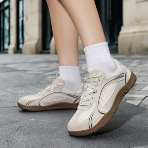 Nouvelle conception, chaussures de danse décontractées légères en cuir <span class=keywords><strong>vegan</strong></span> PU, édition large, lacets, chaussures de skate décontractées pour hommes et femmes - Product Image 2