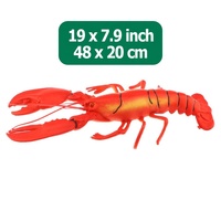 Homard artificiel de 48 cm, imitation de crabe réaliste, avec certification CE, modèle de homard pour cadeau d'enfant, décoration de la maison