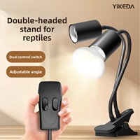 Lampe chauffante réglable pour reptiles, douille en céramique E27 avec ampoule UVA UVB détachable pour tortue et lézard