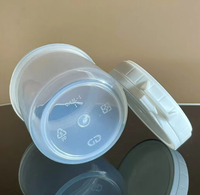 Petits pots en plastique semi-transparents et blancs de 150 ml avec couvercles verrouillables ou à vis, mini-pots de 150 ml pour épices ou sucre