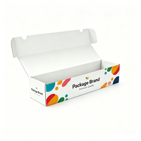 Boîte de rangement rectangulaire longue à couvercle rabattable en carton rigide blanc vierge pour cartes à collectionner TCG – Vente en gros