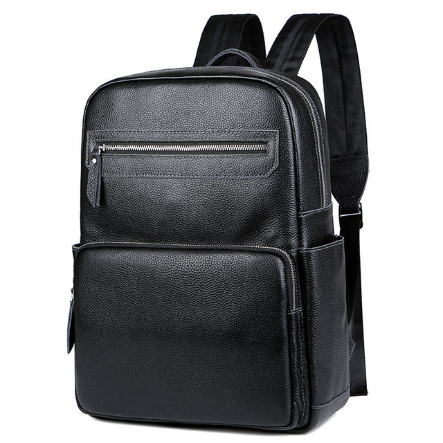 Men's Leather Backpack Large-Capacity Business Briefcase