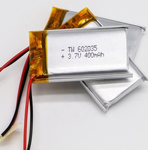602035 400 mAh 3,7 V RC curved lithium polymer Ion battery with NTC electric scooter charger module - Product Image 1