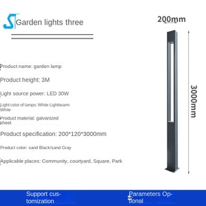 โคมไฟสวน 1.5 เมตร LED 30 วัตต์ แสงวอร์มไวท์ โครงเหล็ก IP66 พลังงานแสงอาทิตย์ พร้อมเซ็นเซอร์ตรวจจับความเคลื่อนไหว สำหรับสวนสาธารณะ ลานบ้าน และชุมชน - Product Image 4