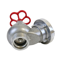 Robinet d'incendie d'angle en aluminium 2 pouces PN16, naturel ou peint, équipement de lutte contre l'incendie avec raccord Storz BSP, robinet de débarquement