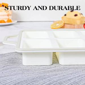 Molde para hornear pasteles y muffins de silicona antiadherente de grado platino LFGB, sin BPA, rectangular de 8 cavidades, de la fábrica MUYULINS. - Product Image 3