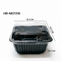 Boîte d'emballage personnalisée en plastique PET noir avec plateau inférieur et couvercle transparent pour pousses de légumineuses et herbe à chat – Promotion