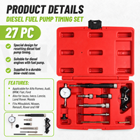 Kit d'outils universel de calage de pompe à injection diesel, indicateur à cadran en acier au carbone, adaptateurs M8 M10 M12 Bosch VE Kiki CAV Denso