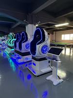 Chaise VR immersive 9D en forme d'œuf, monoplace, simulateur de réalité virtuelle en métal pour intérieur, équipement de cinéma à mouvement dynamique pour centre commercial et salle d'arcade
