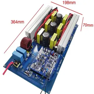 Alta eficiencia 1000W 1500W 2000W 3000W DC 12V 24V a AC 220V Solar fuera de la red placa inversora de energía de onda sinusoidal pura