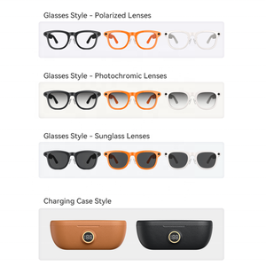 20PC SDK Lunettes <span class=keywords><strong>de</strong></span> soleil intelligentes IA avec logo personnalisé, étui <span class=keywords><strong>de</strong></span> charge 3600mAh, 15 recharges, lentille photochromique Ultra-HD 8MP, traduction et enregistrement - Product Image 6