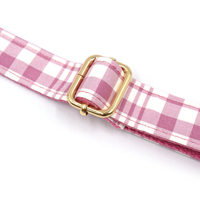 Collier pour chien classique à double couche à carreaux, collier pour animaux de compagnie réglable, résistant et doux pour la peau, pour chiens de petite, moyenne et grande taille, pour la promenade quotidienne