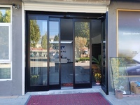 Porte automatique en alliage d'aluminium avec verre, porte d'évacuation d'urgence pour entrée de gare