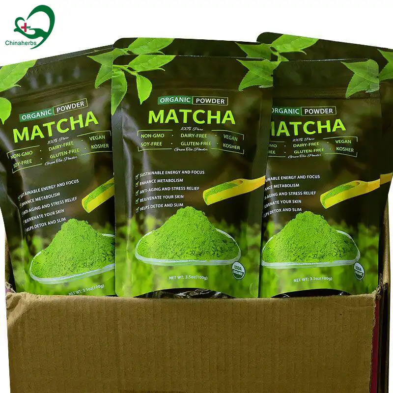 Mejor calidad 100% puro de Slim japonés Matcha orgánico en polvo de té verde Matcha orgánico certificado
