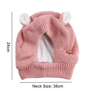 Pet Dog Calming Hoodie Soulagement de l'anxiété Couvre-chef Coupe-vent Chiens Chapeau de protection Chien Cache-oreilles Housses chaudes Chapeau tricoté Wrap Cap - Product Image 3