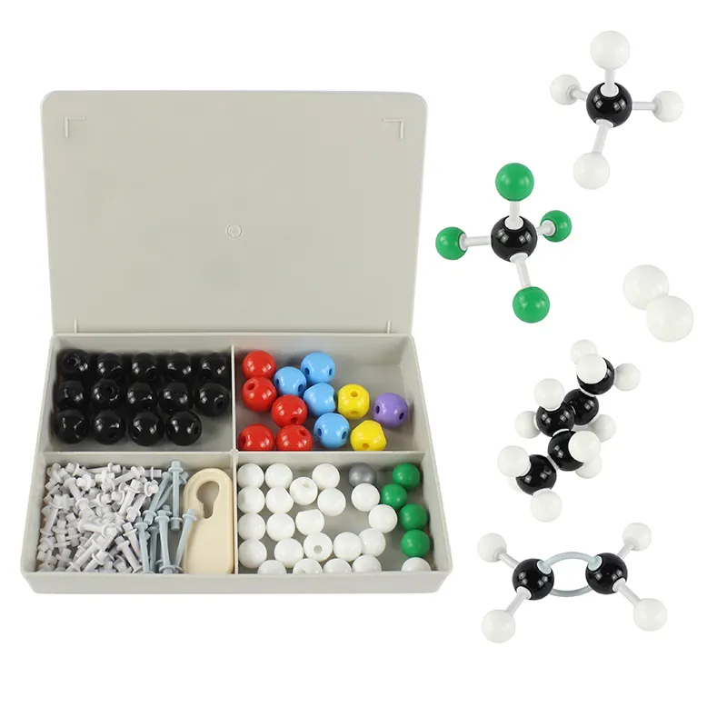 Kit de modelo molecular de química orgánica, esferas de plástico, 92 Uds.