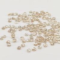Baifu Schmuck benutzer definierte flache Rückseite Schildkröte Gesicht Briolet geschnitten 3mm leichten Champagner Zirkonia Edelstein