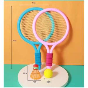 Juego de raquetas de bádminton para niños, juguete de tenis portátil rosa y azul para niños, juego en interiores y exteriores - Product Image 2