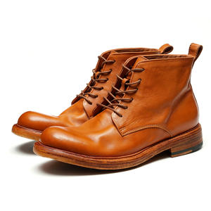 <span class=keywords><strong>Botas</strong></span> de Tobillo Originales de Alta Calidad para <span class=keywords><strong>Hombre</strong></span>, Estilo Británico de Moda, Lavadas, Retro, Hechas a Mano con Suela Goodyear, <span class=keywords><strong>Botas</strong></span> de Trabajo - Product Image 1