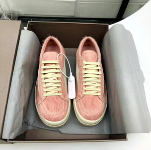 2026 Top Quality Luxury Designer Shoes Men Shoe Low Top Women <b>Sneaker</b> Black Lace up Owens <b>Leather</b> Thick-sole Casual Flat Shoe - Product Image 5