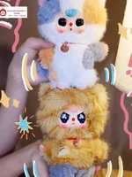 Otantik yeni bebek peluş serisi kör kutu 'kimim ben Cat' üç yaş ve üstü kızlar için süs kolye hediye