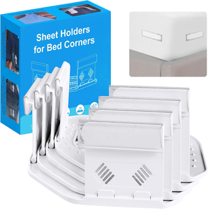 Fixations de draps robustes pour coins, installation facile sur tous les formats de <span class=keywords><strong>matelas</strong></span>, pour salon, fini les draps qui tombent. - Product Image 1