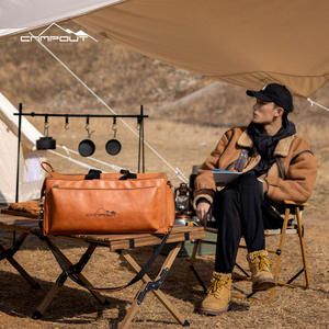 Sac de rangement pour le camping Campout, taille L, marron, rectangulaire, organisateur de vaisselle de plein air, sac de rangement portable multifonctionnel - Product Image 5