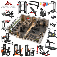 APEXHQ - Juego de Máquinas de Entrenamiento de Fuerza Profesional de Alta Calidad, Equipo de Musculación con Pesas Libres para Gimnasio y Club de Fitness