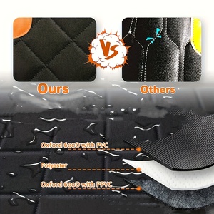 Housse de siège de voiture pour chien, hamac, Oxford 600D, imperméable, antidérapant, <span class=keywords><strong>protection</strong></span> de siège arrière pour animaux de compagnie avec fenêtre en maille pour SUV, voitures, camions - Product Image 4