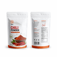 Sachet alimentaire personnalisé imprimé, refermable avec fermeture éclair, barrière aromatique, pour épices, herbes et condiments, vente en gros