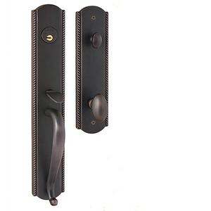 Cerradura de Puerta Doble de Cobre Estilo Europeo Retro Bronce para Puerta de Madera Maciza con Manija - Product Image 3