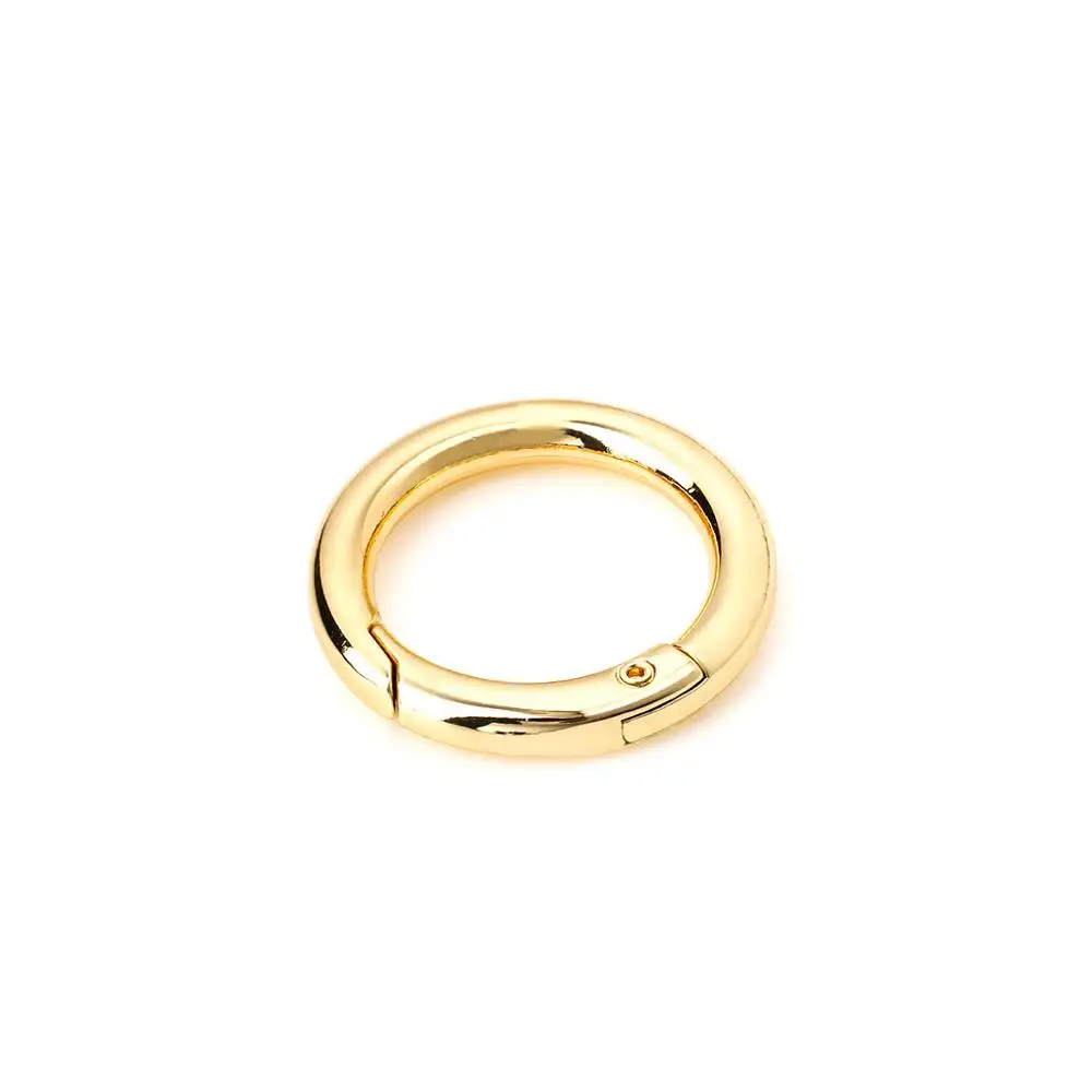 ทองคำขาวกระเป๋าถือ Gate O แหวนรอบ Carabiner Snap Clip Trigger Spring พวงกุญแจโลหะคุณภาพสูงรอบแหวนกระเป๋า
